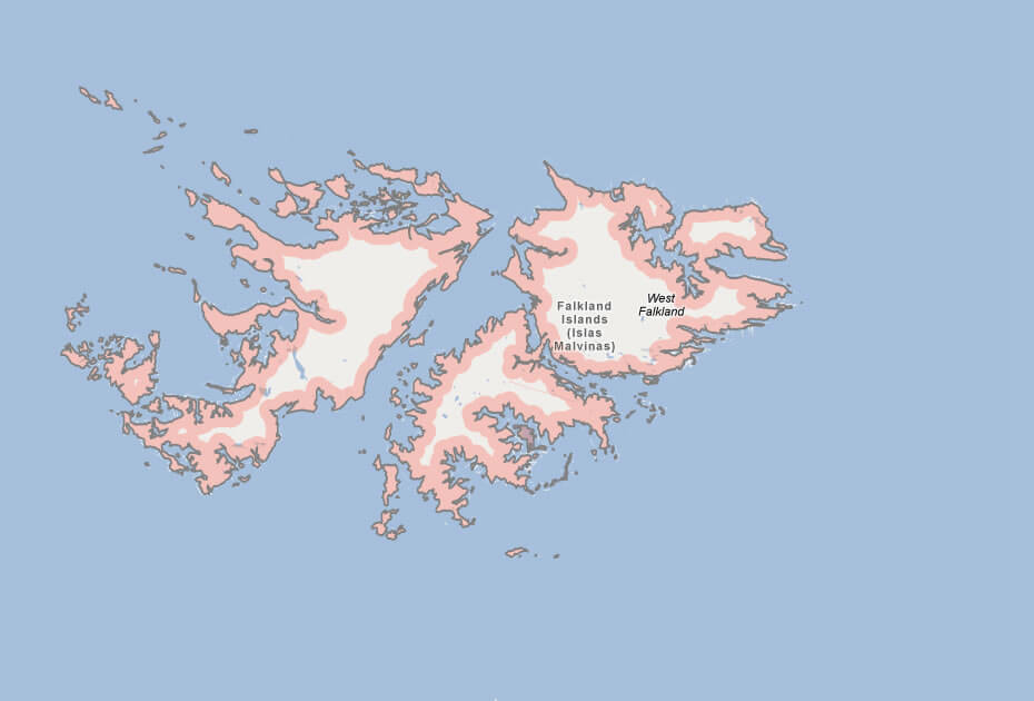 Map of Falkland Islands